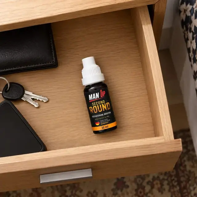 Second Round bottle kept in a bedside drawer